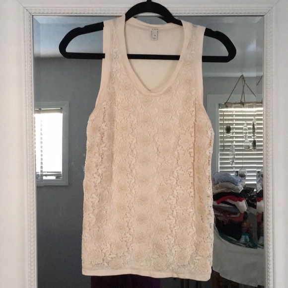 J. Crew Tops - J.crew floral crochet tank